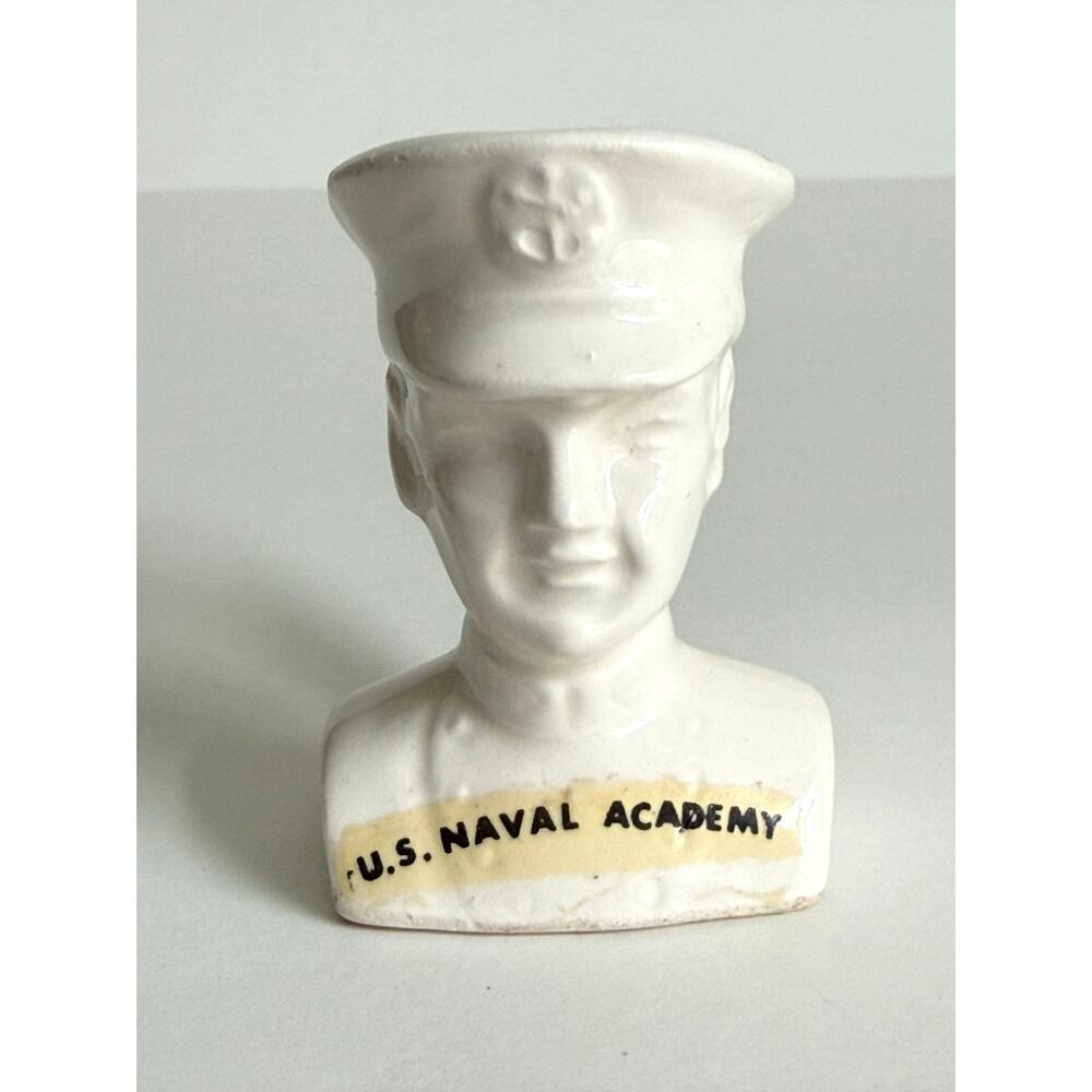 Vintage U.S. Naval Academy Midshipman Bust Mini Mug 2" Souvenir 1960's